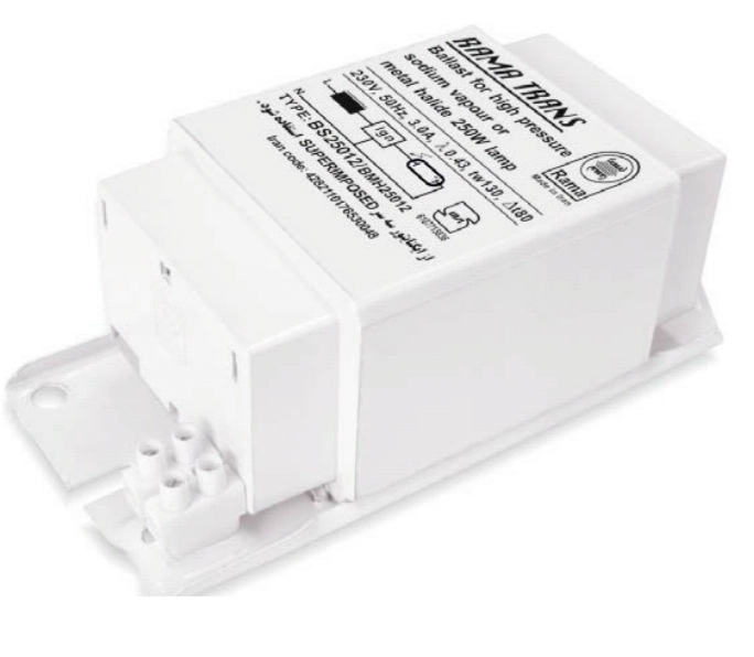 ترانس ۲۵۰ وات بخار سدیم و متال هالید آلومینیومی راما